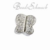 Zirkonia Bead Butterfly Eur-Beads  925er Silber CarloBiagi Beads Silberbeads BBSCZS03C