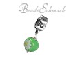 Dangle Bead Gänseblume grün European Beads  925er Silber CarloBiagi Beads Silberbeads BDMGD04