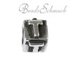 Bead Buchstabe T European Beads  925er Silber CarloBiagi Beads Silberbeads BLPT