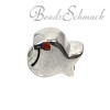 Kidz Bead Fisch rot  Beads für Armband  925er Silber CarloBiagi Kidz Silberbeads KBE015