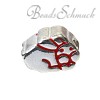Kidz Bead Hase rot  Beads für Armband  925er Silber CarloBiagi Kidz Silberbeads KBE027