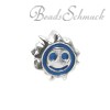 Kidz Bead Sonne blau  Beads für Armband  925er Silber CarloBiagi Kidz Silberbeads KBE034