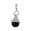 Carlo Biagi Charm Anhnger Kugel schwarz 925 Silber CSRSS03